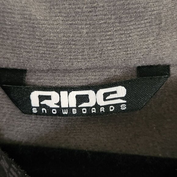Ride Hawthorne Insulated Snowboard Jacket All Over Logo Print Neon Zip Size M - Picture 8 of 11